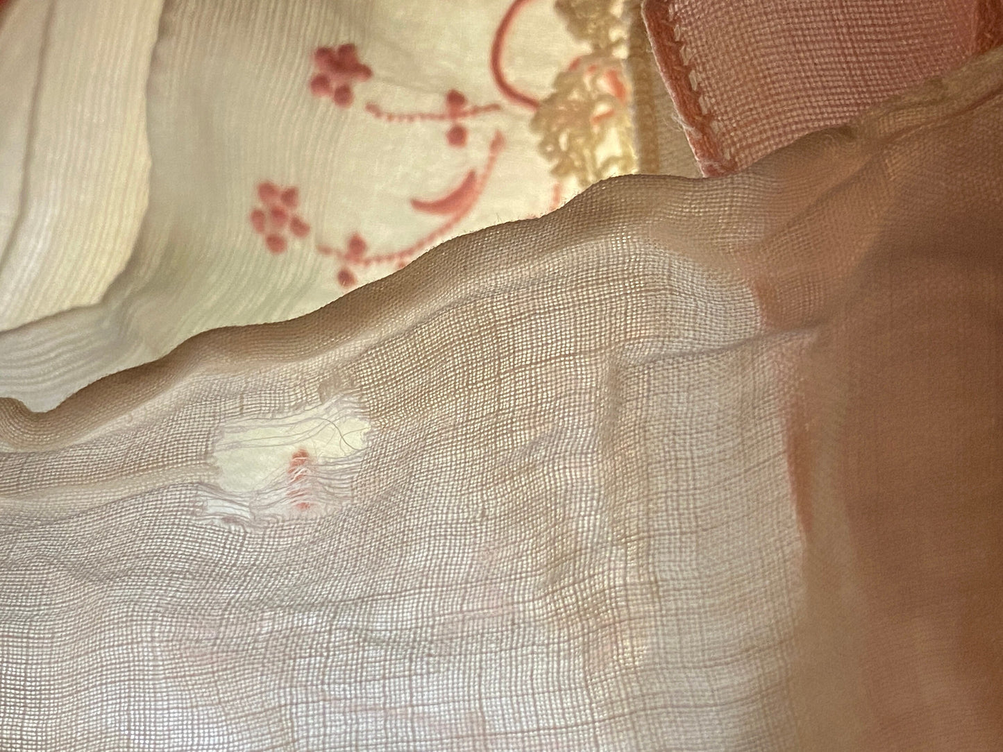 bundle of ten vintage cotton handkerchiefs: cutter or mending grade for upcycling, art, repair, or not-precious use as-is