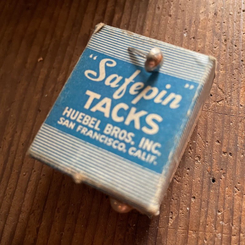 One dozen "Safepin" 5mm dome-top tacks (brass or steel)