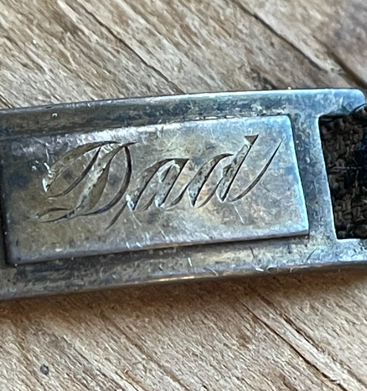 WWI AEF Sweetheart Bob-O-Link Bracelet Sterling JMF Co Original Ribbon Antique