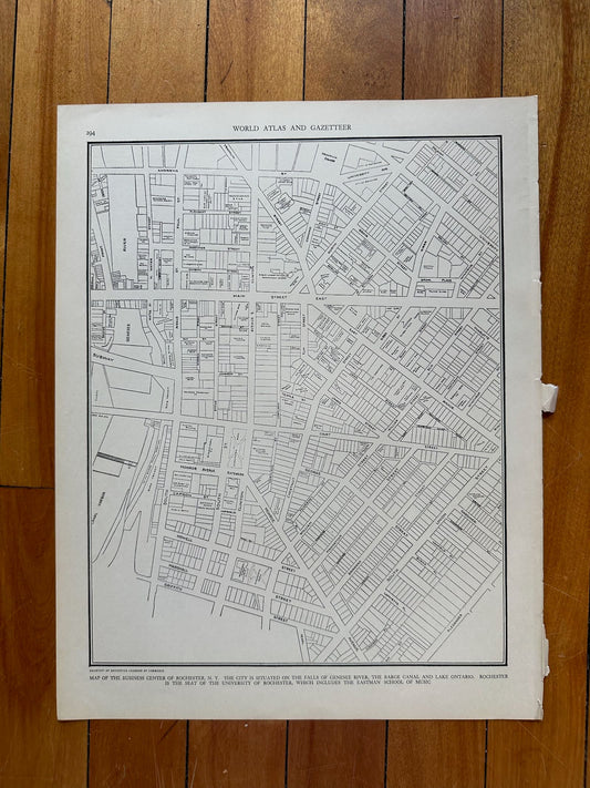 photo of original 1930s street-level city map