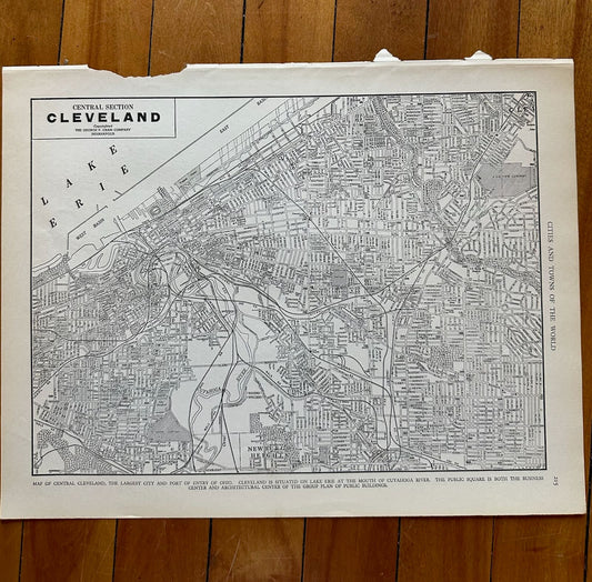 photo of original 1930s street-level city map