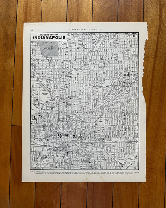 photo of original 1930s street-level city map