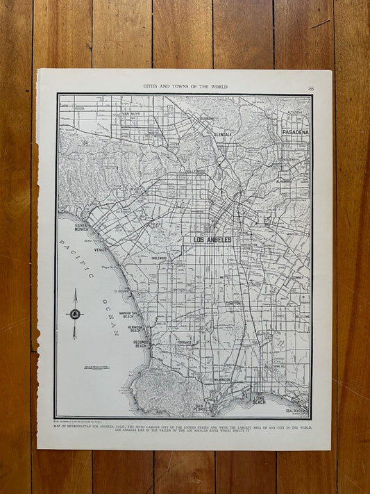 photo of original 1930s street-level city map