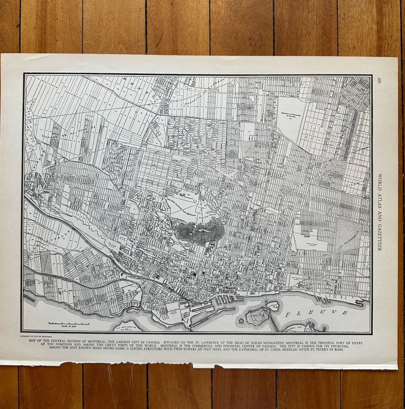 photo of original 1930s street-level city map