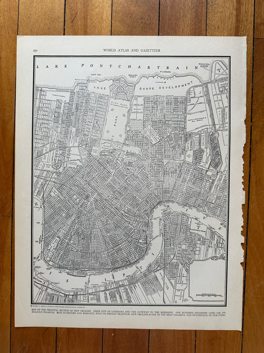 photo of original 1930s street-level city map