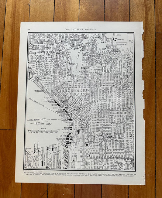 photo of original 1930s street-level city map