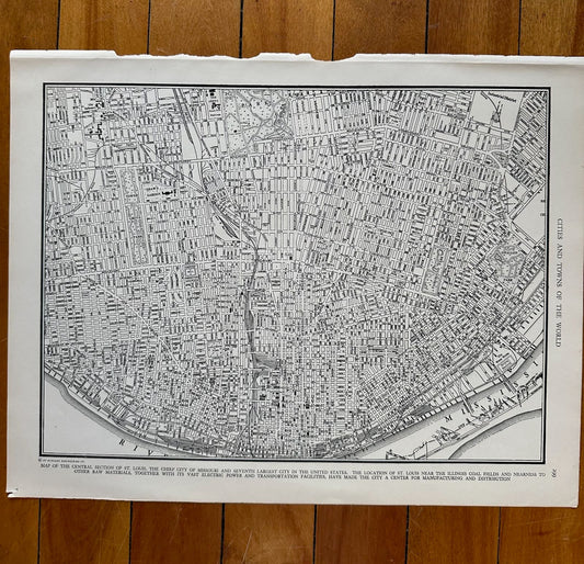 photo of original 1930s street-level city map