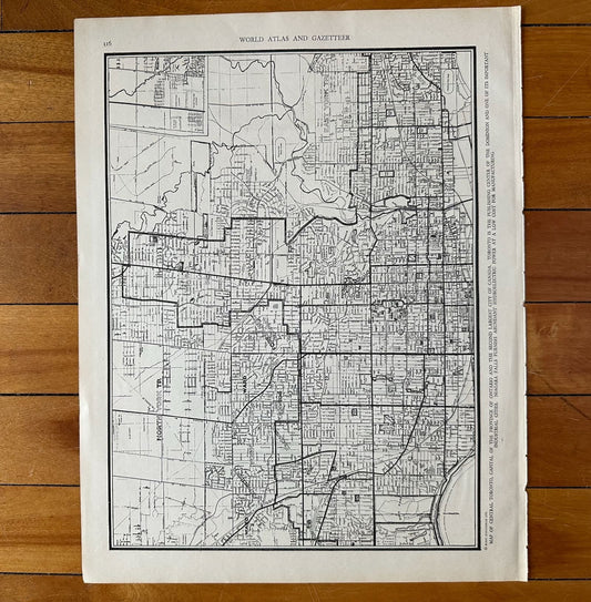 photo of original 1930s street-level city map