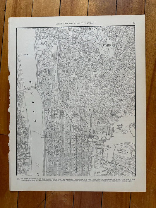 photo of original 1930s street-level city map