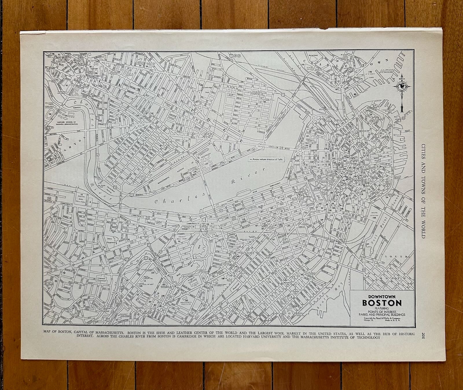 photo of original 1930s street-level city map