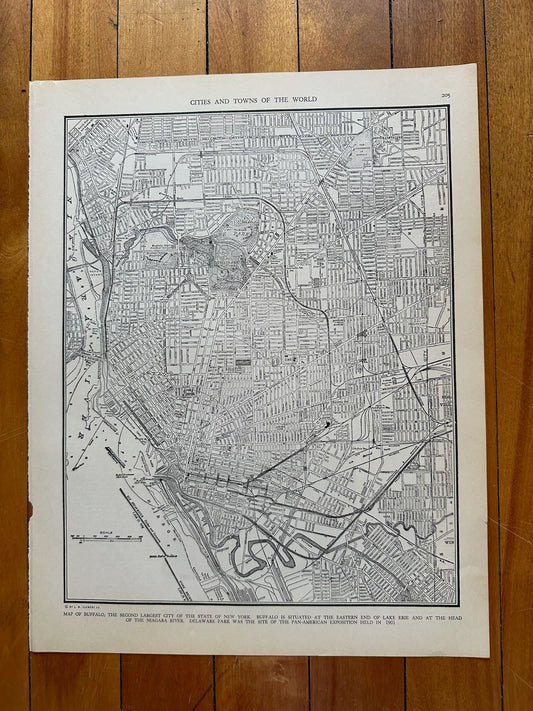 photo of original 1930s street-level city map