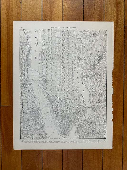 photo of original 1930s street-level city map