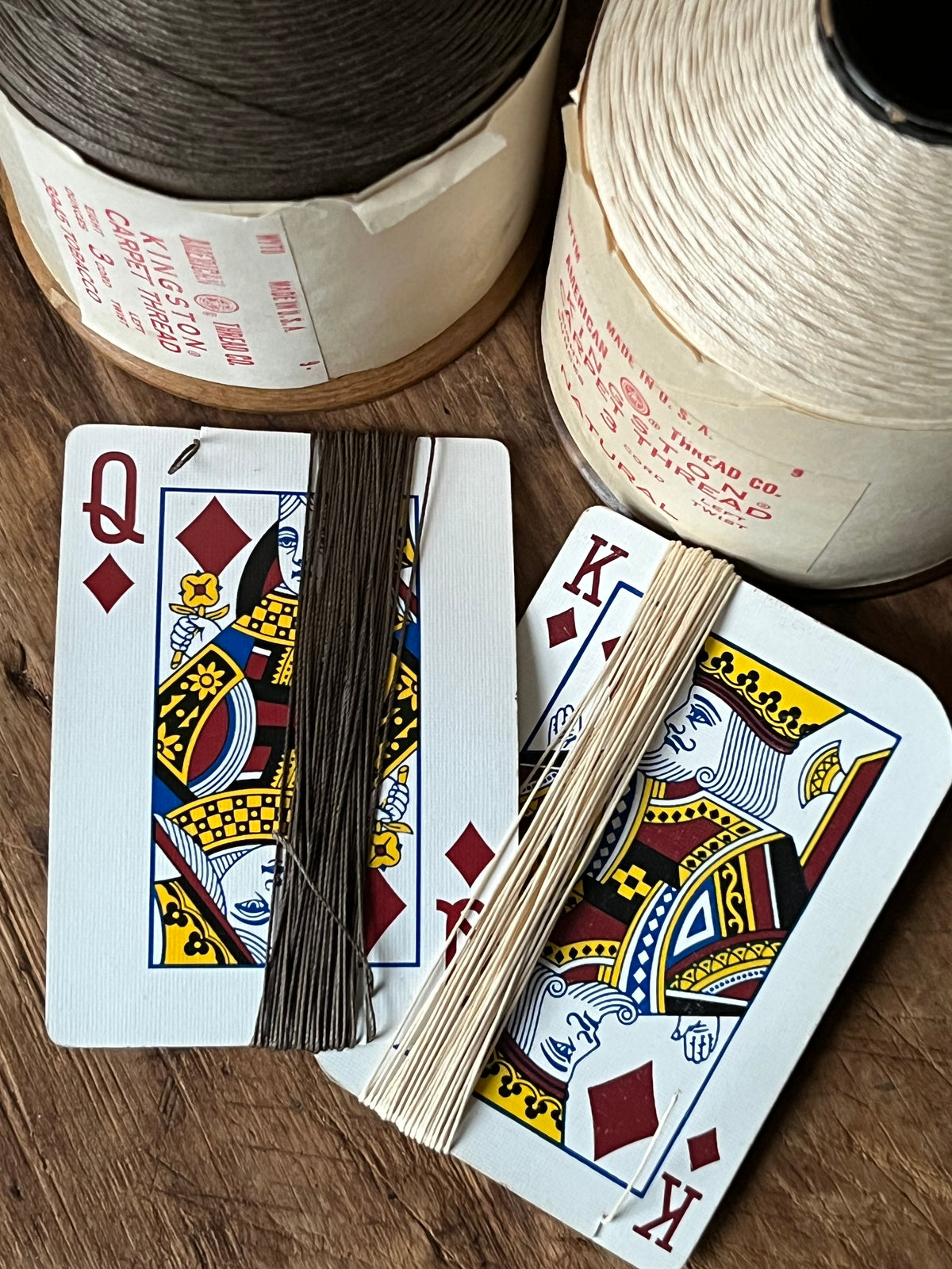 1940s–60s Kingston 10/3 Cotton Carpet Thread for MCM Era Restoration & Repair • Natural or Tobacco • Left Twist • 5 Yards