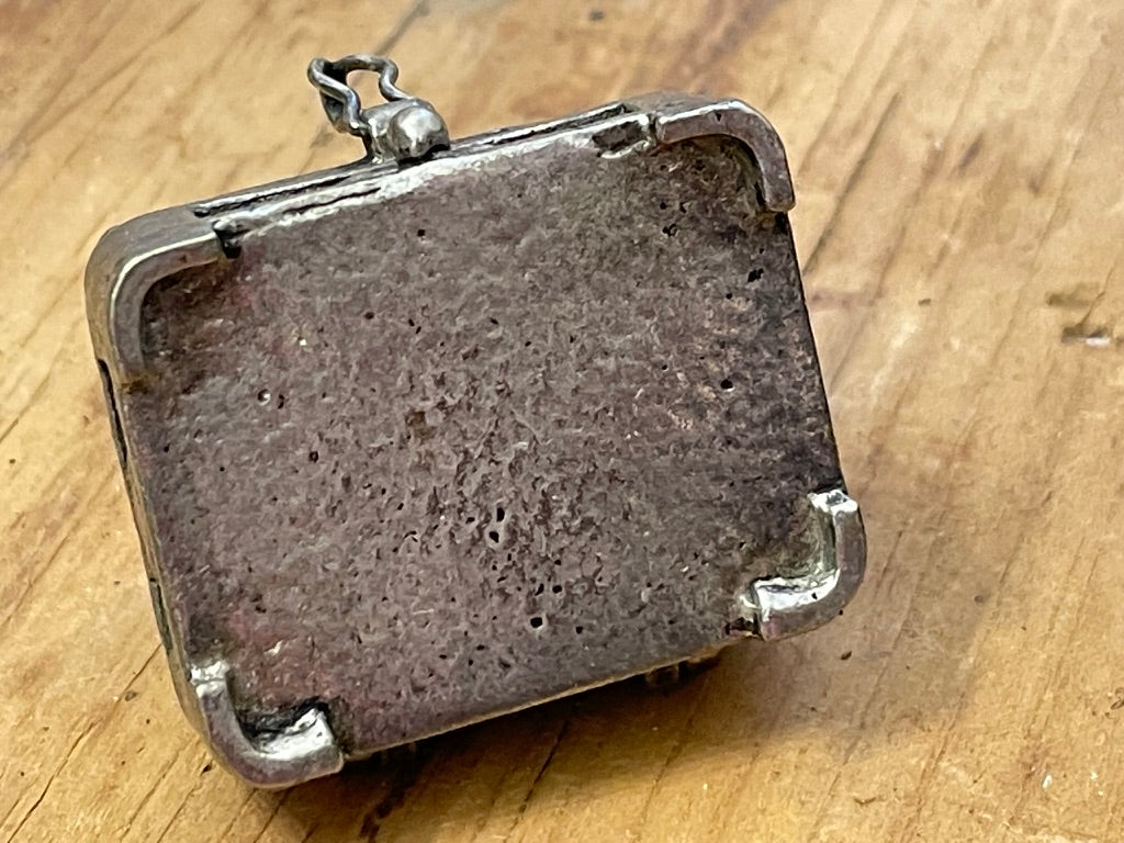 Vintage Sleeping Cat Ring Box • Silver Toned Figural Jewelry Box • Hinged Keepsake Box