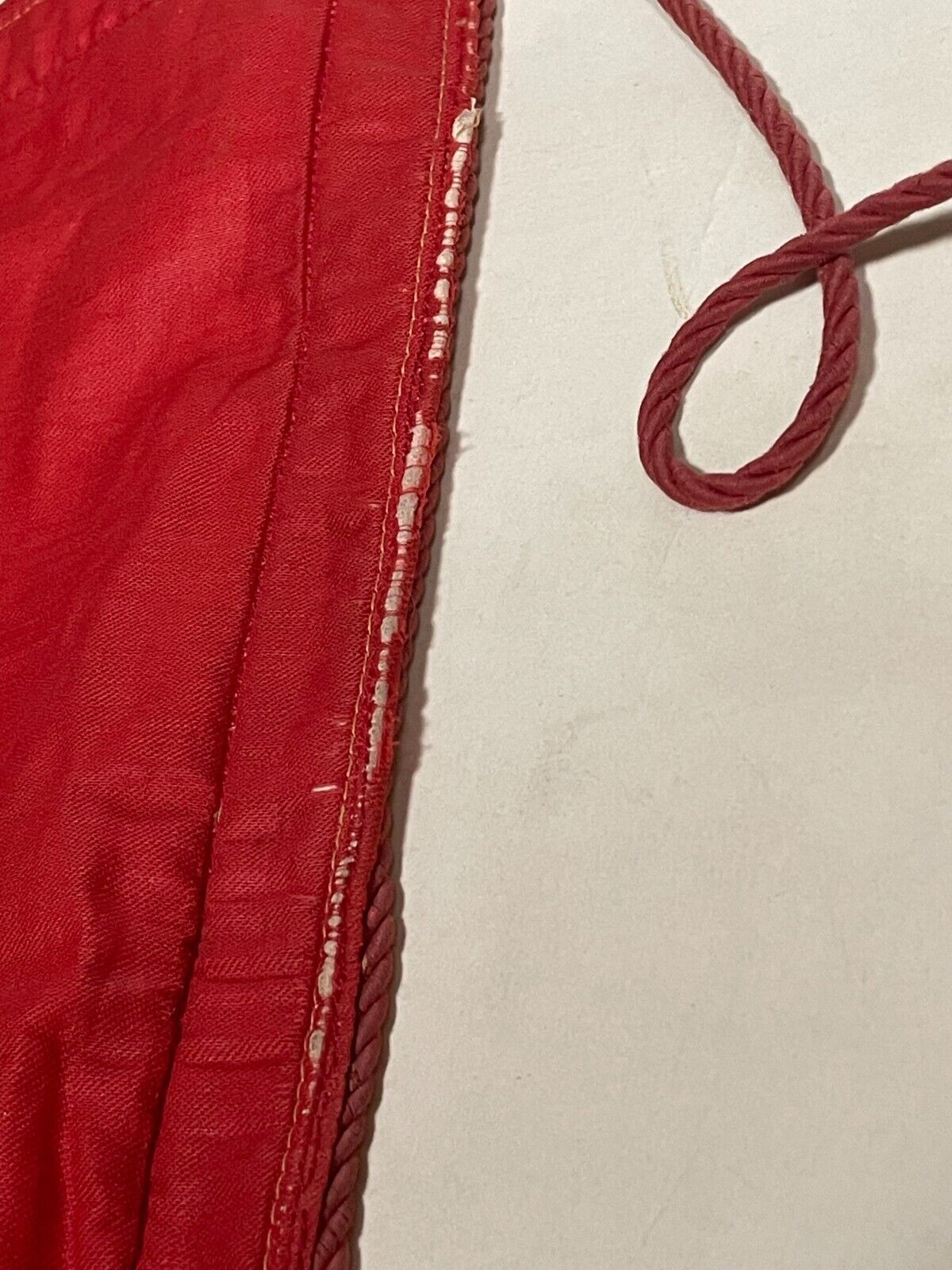 Masonic Knight Mason Regalia Apron Red Silk Trim Lambs Skin Leather Tr
