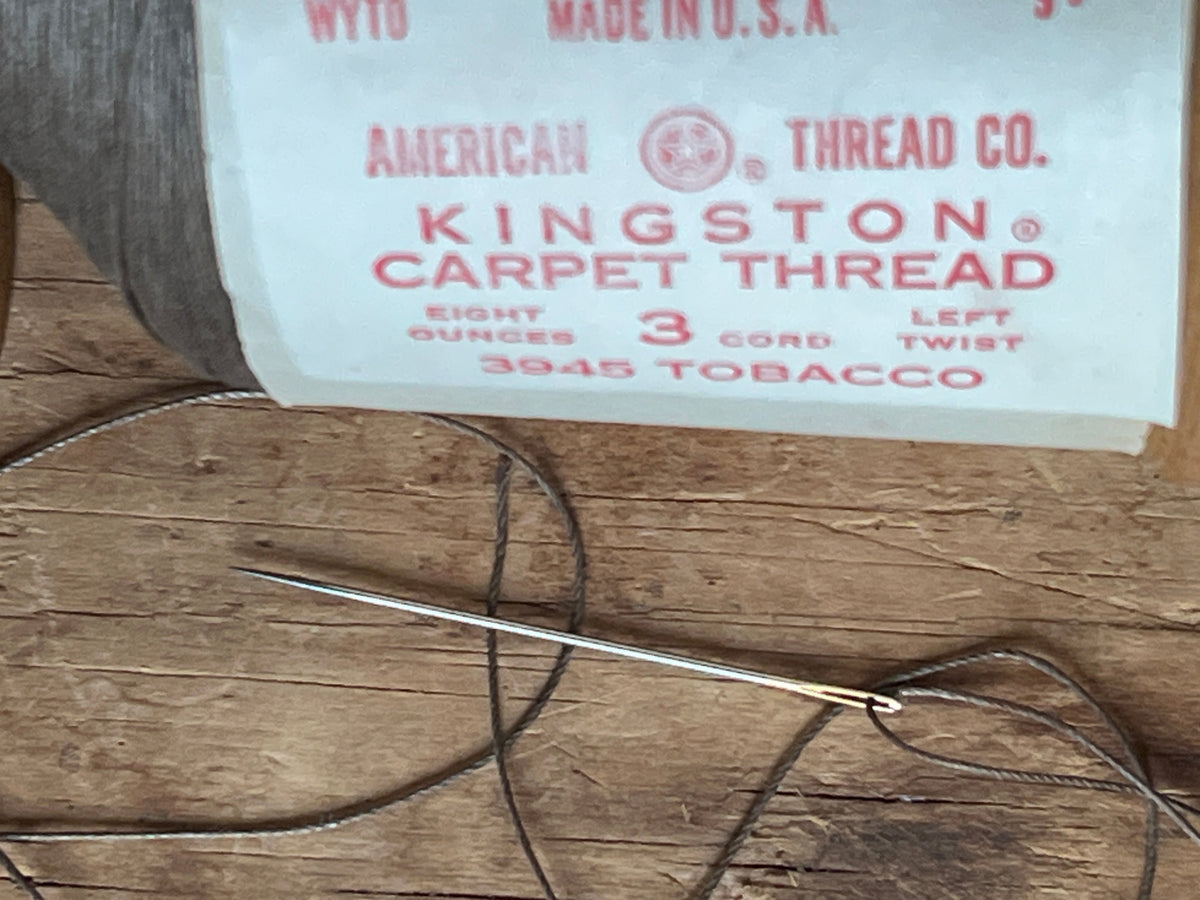 1940s–60s Kingston 10/3 Cotton Carpet Thread for MCM Era Restoration & Repair • Natural or Tobacco • Left Twist • 5 Yards