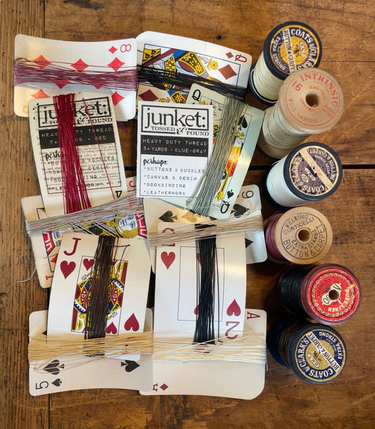 Vintage Heavy-Duty Utility Thread • Button & Carpet, Upholstery & Drapery Thread • 5 Yard Lengths • 100% Cotton • Repair & Restoration Supplies