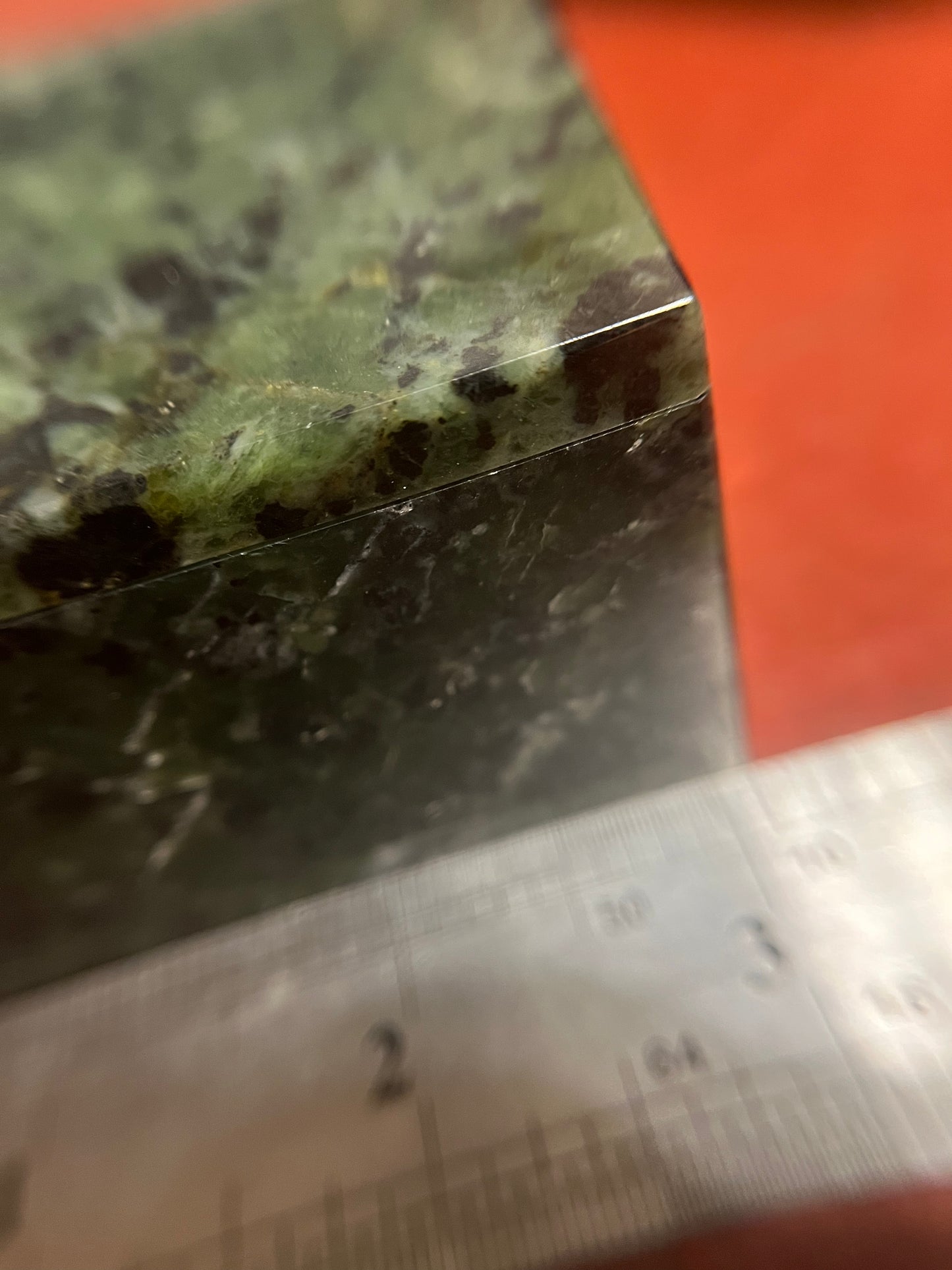 Vintage Green Hardstone Trinket Box – Polished Stone with Removable Lid