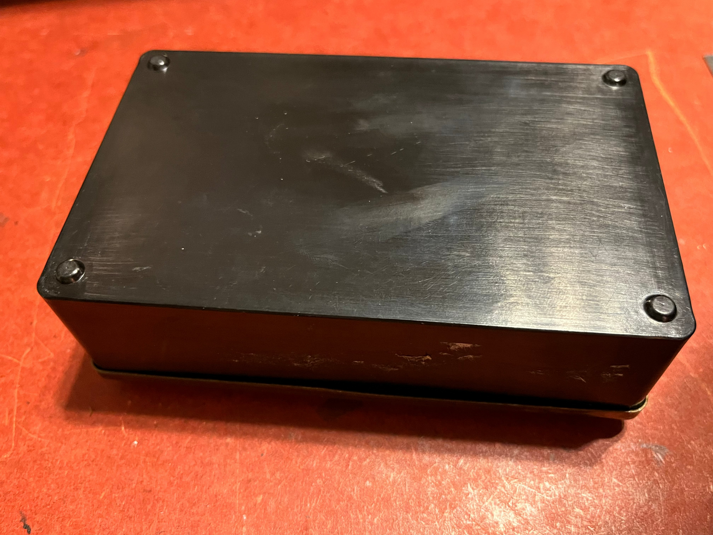 Vintage Art Deco-Style Metal and Plastic Trinket Box | Geometric Design