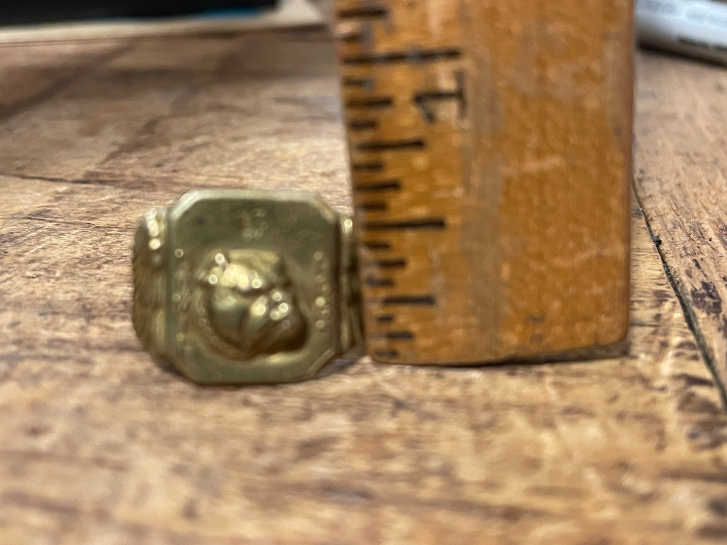 1935 Quaker Cereal Devil Dogs of the Air Bulldog Ring Initial N