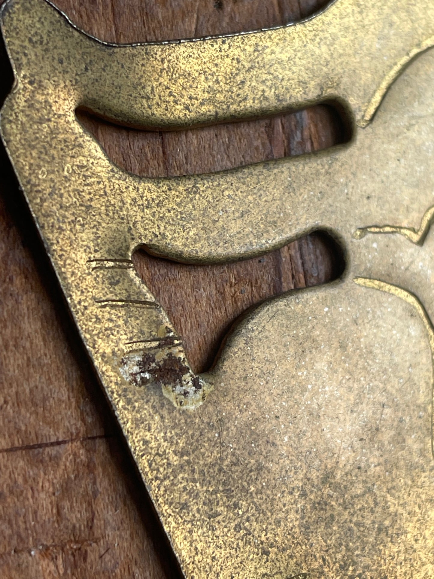 Vintage Gold-Tone Metal Terrier Dog Silhouette – Pierced & Engraved