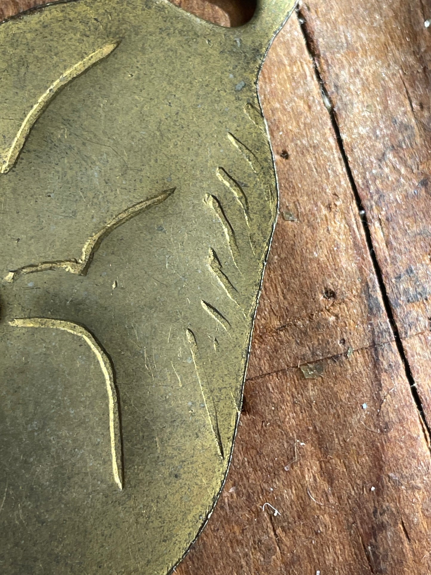 Vintage Gold-Tone Metal Terrier Dog Silhouette – Pierced & Engraved
