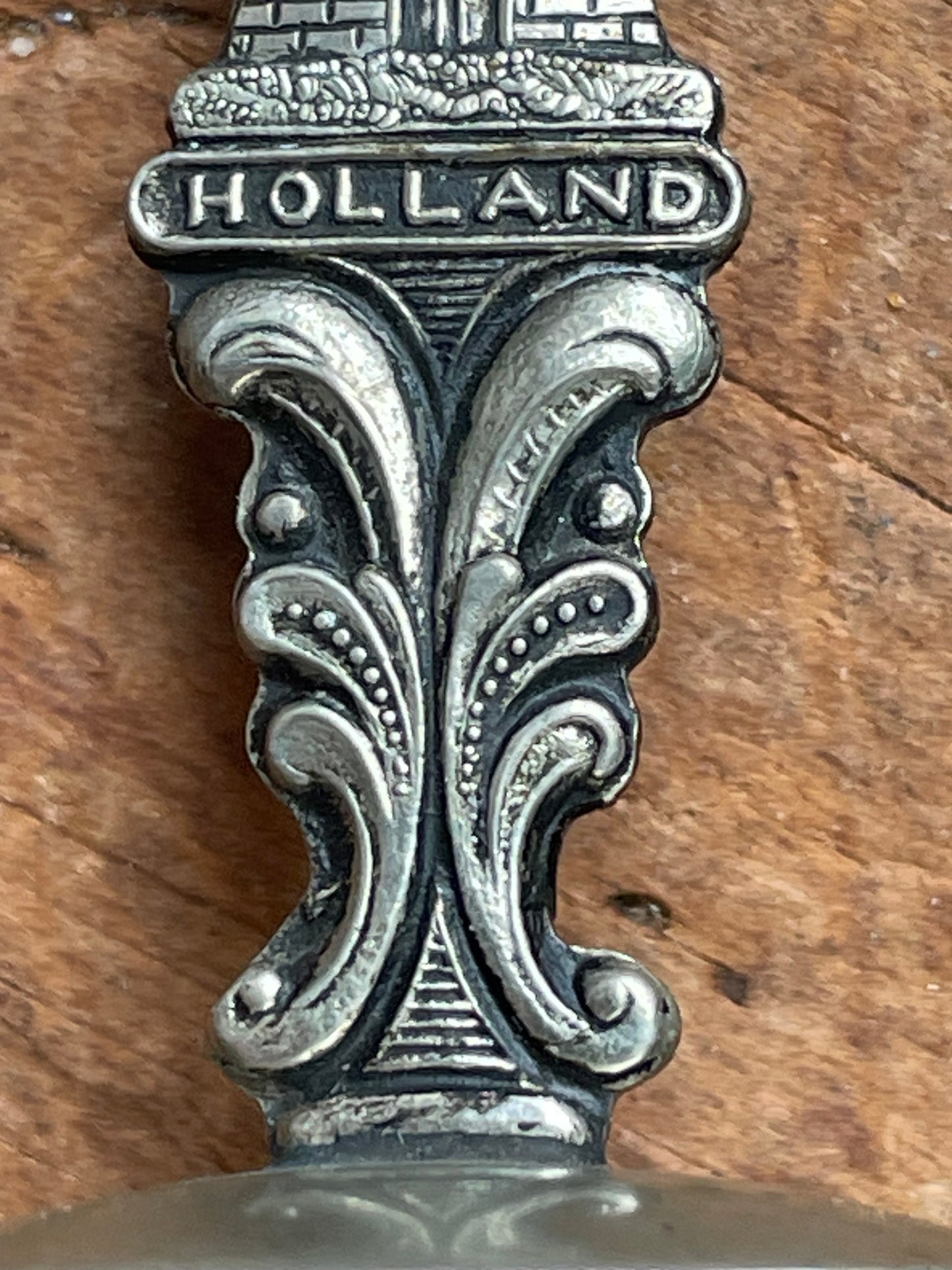 Vintage ELESVA Holland Windmill Miniature – Rotating Sails, Silver-Tone Metal