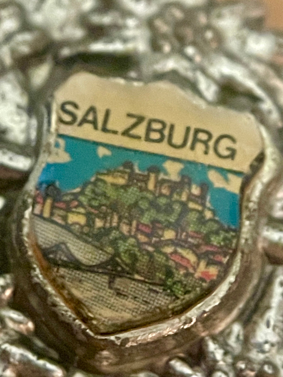 Vintage Austrian Salzburg & Österreich Souvenir Brooch Pair — Alpine Travel Pins