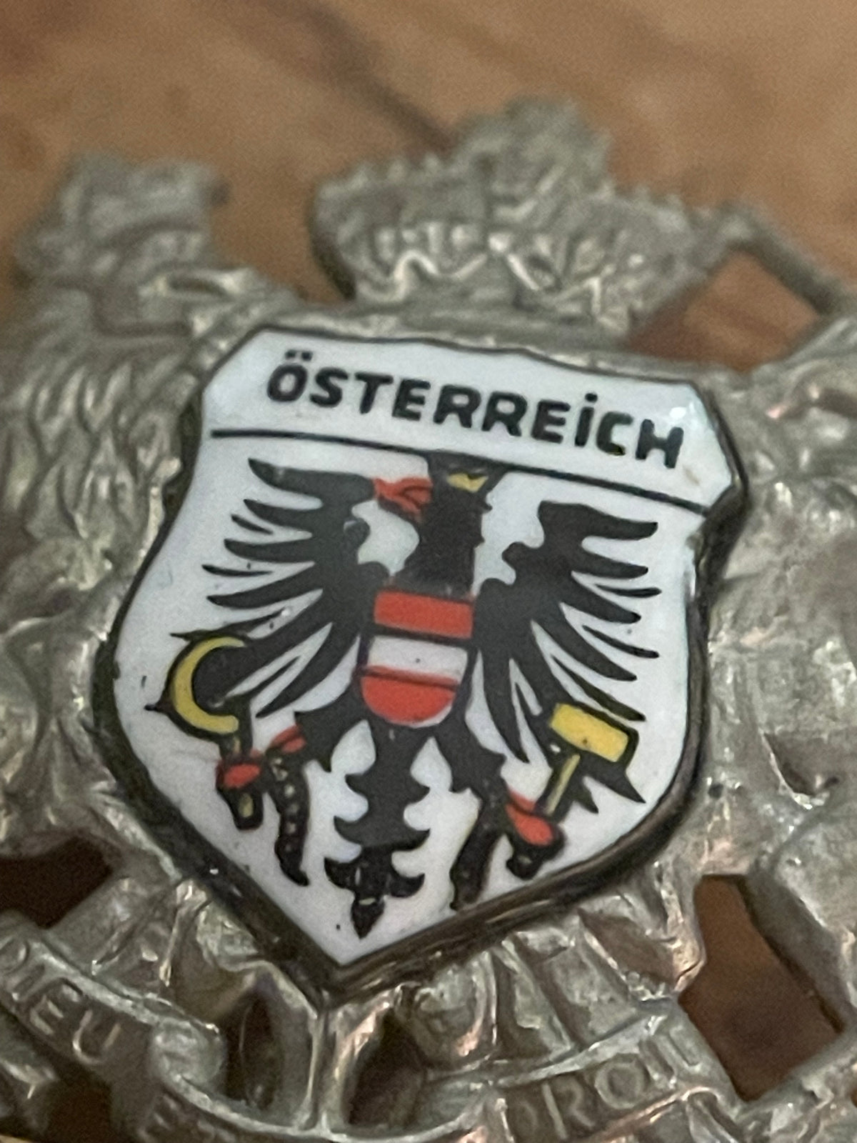 Vintage Austrian Salzburg & Österreich Souvenir Brooch Pair — Alpine Travel Pins