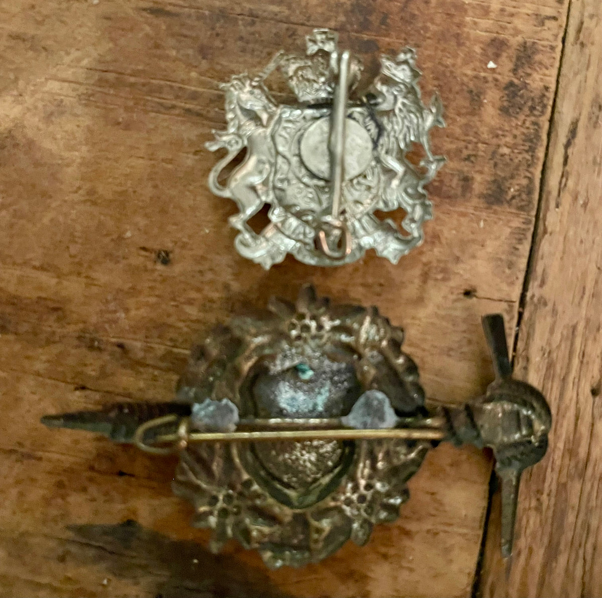 Vintage Austrian Salzburg & Österreich Souvenir Brooch Pair — Alpine Travel Pins