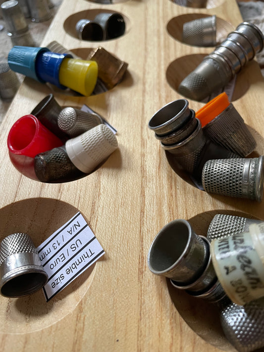 Vintage thimble - metal or plastic - choose your size US or Euro (mm) - pre-loved stitching, sewing, embroidery supply / visible mending