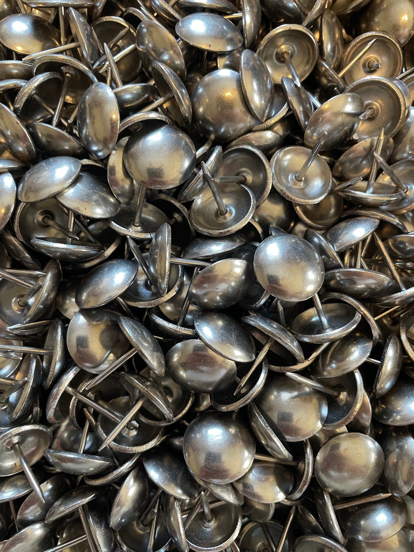 Vintage Steel Upholstery Nails • Turner & Seymour NOS • Large Domed Furniture Tacks • Made in USA