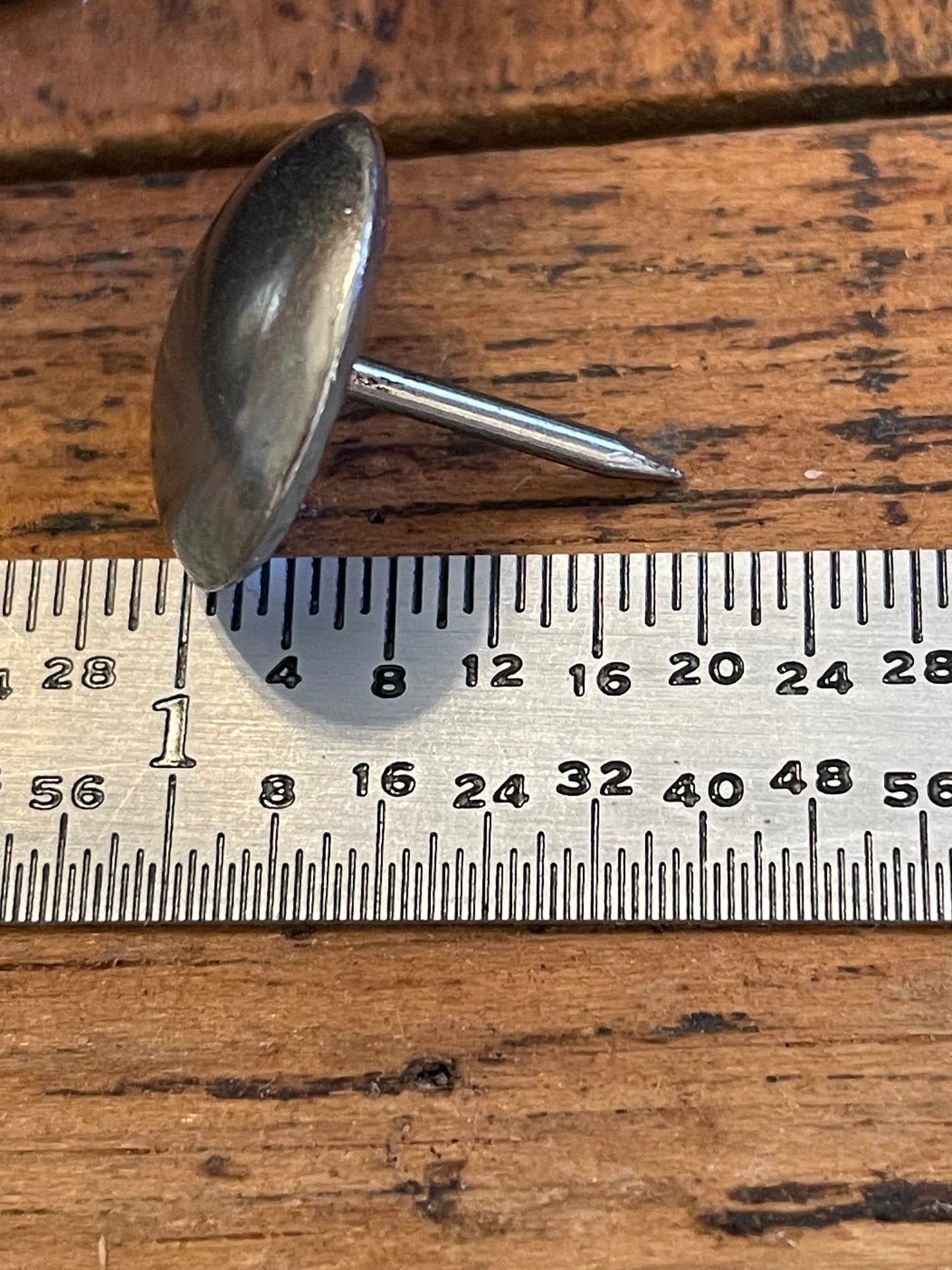 Vintage Steel Upholstery Nails • Turner & Seymour NOS • Large Domed Furniture Tacks • Made in USA