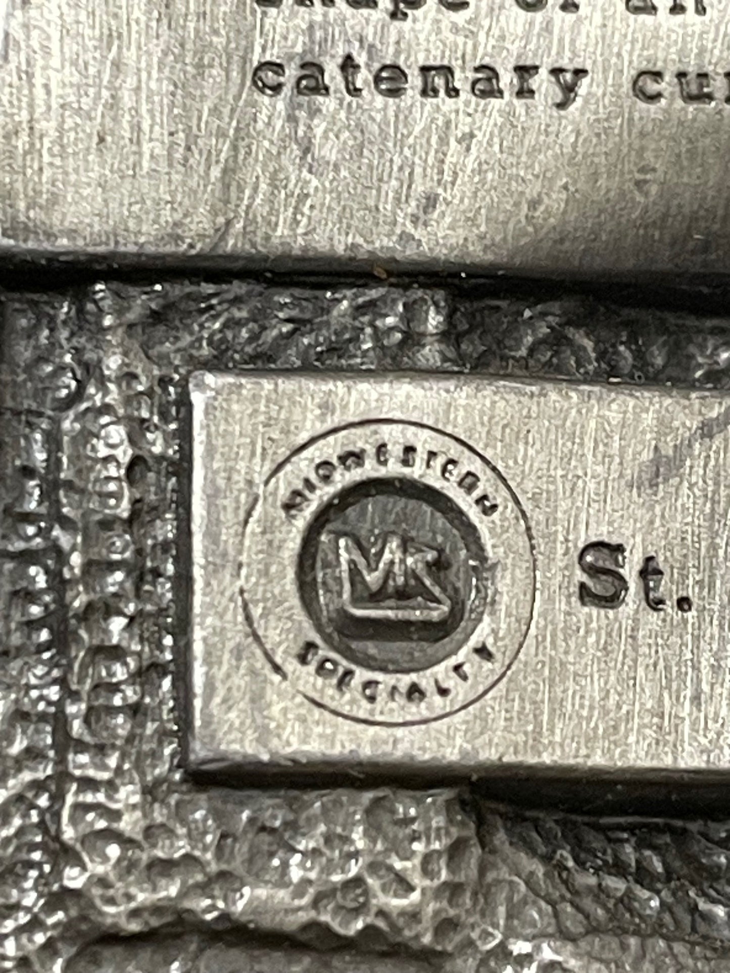 Closeup of a maker's mark