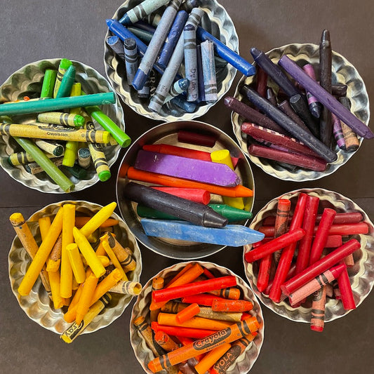 Crayon wax rainbow