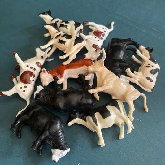 A quarter pound of plastic cows