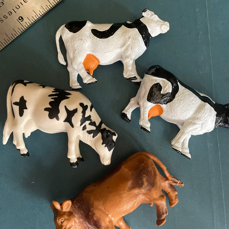 A quarter pound of plastic cows