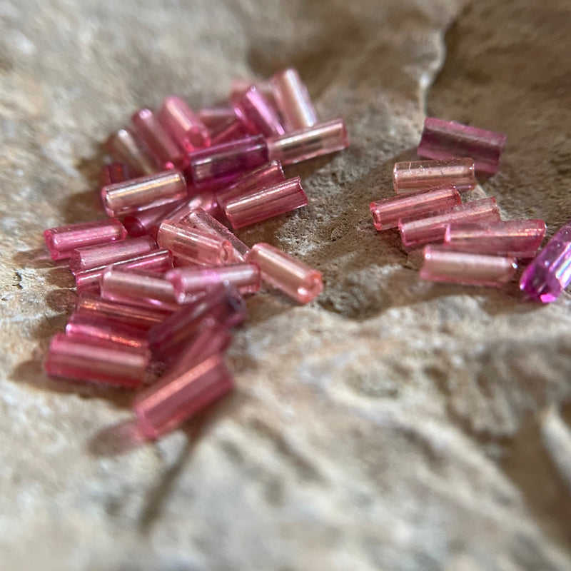 Antique & vintage glass bugles - tube beads in a range of colors and lengths