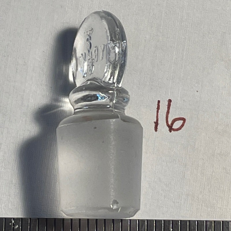 Glass stoppers for small bottles