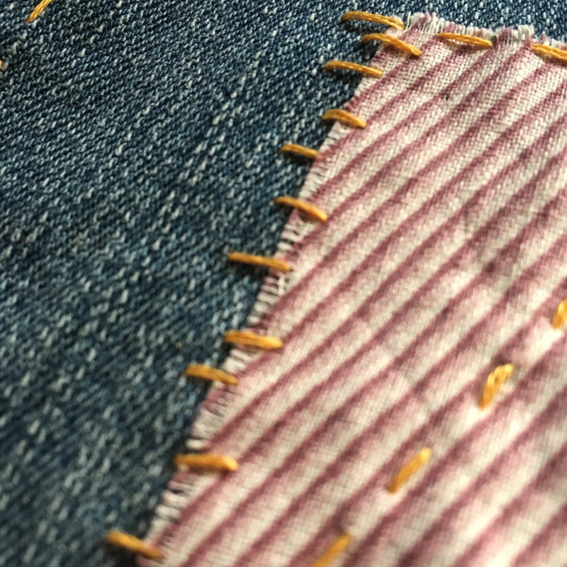 Stash Builder: 1/8 lb of vintage hand-stitched textiles