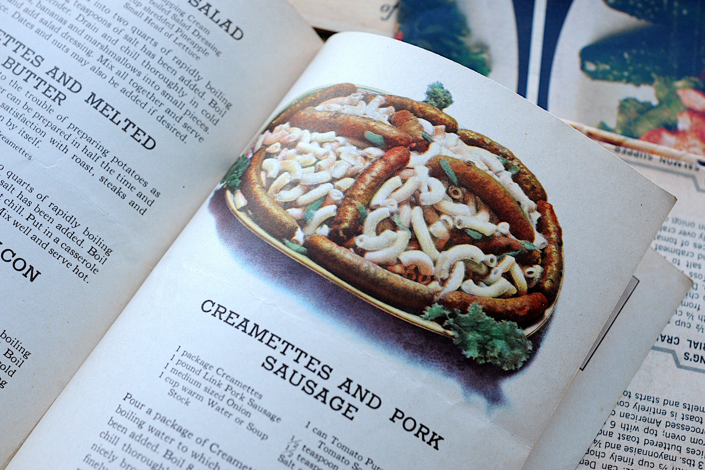 Salvaged Pages: 1/8 pound of vintage food photos & illustrations