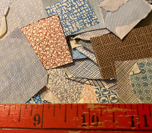 Ten (10) gram assortment of vintage to modern security envelopes & parts for re-purposing, DIY, book arts, ephemera pieces