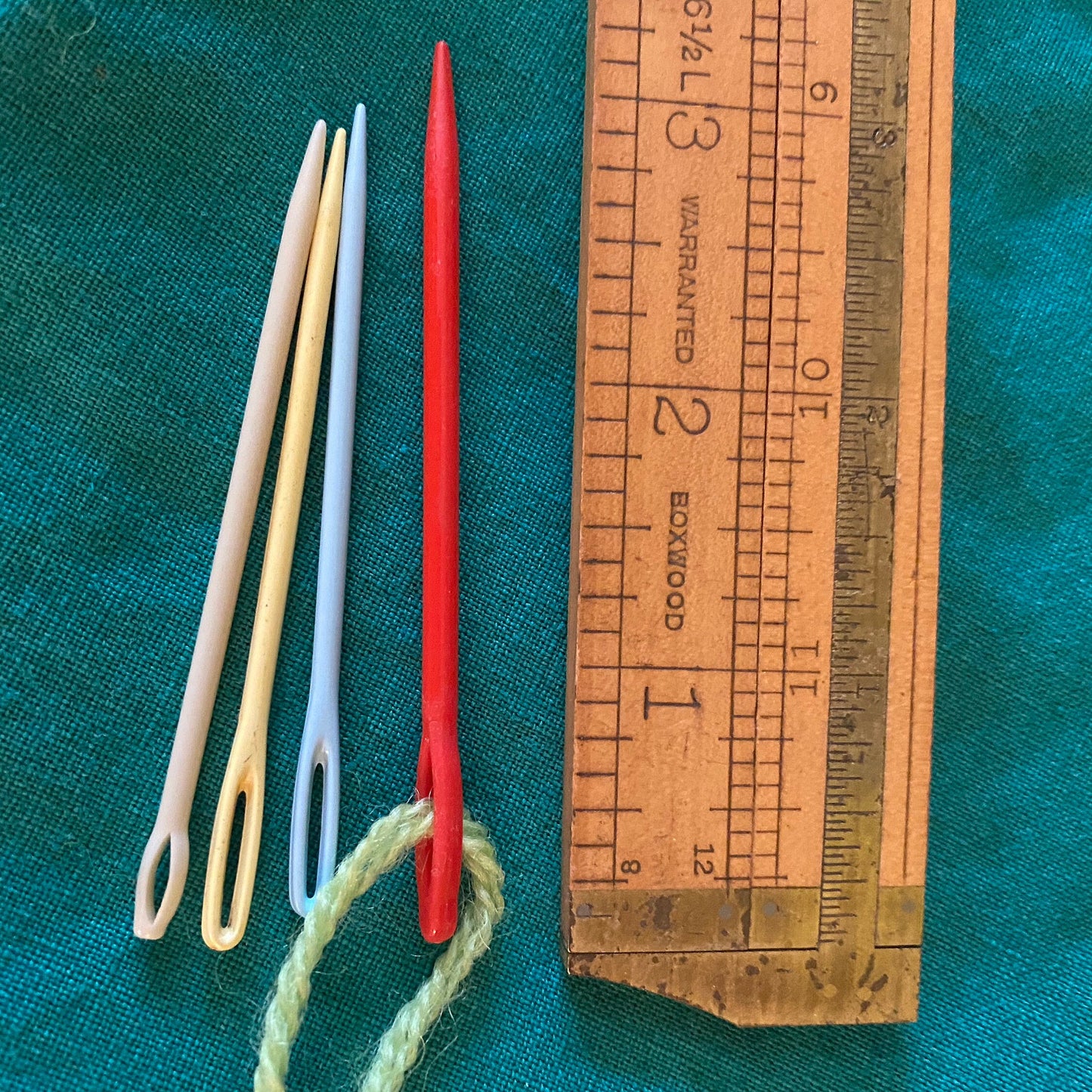 Kid-friendly yarn darner: Ethically sourced/secondhand supply blunt tipped sewing needle. Gently used and/or new old stock, metal or plastic