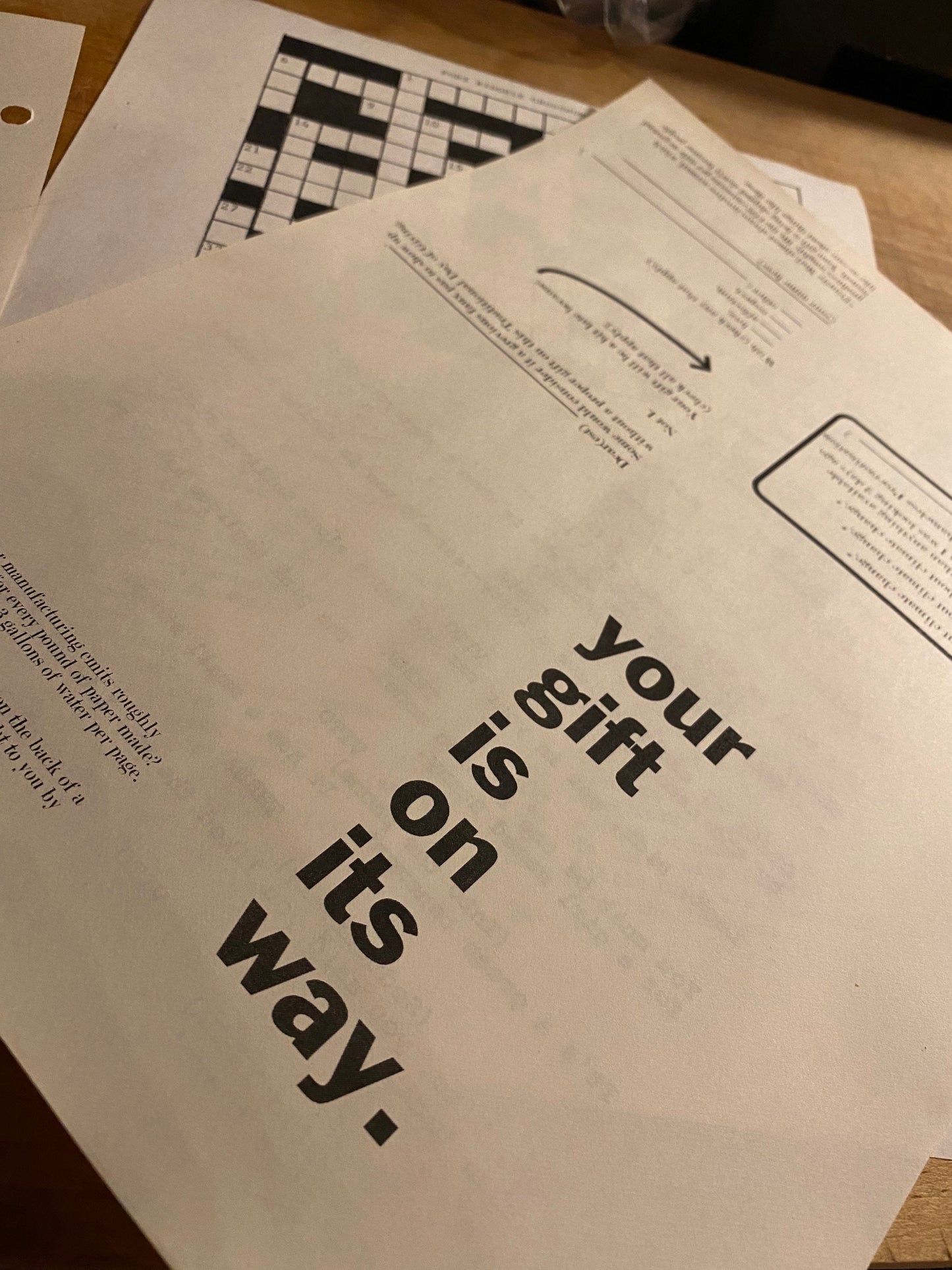 Printable card: Your gift is on its way. Supply chains be damned! Last Minute Digital Download for averting gifting shame