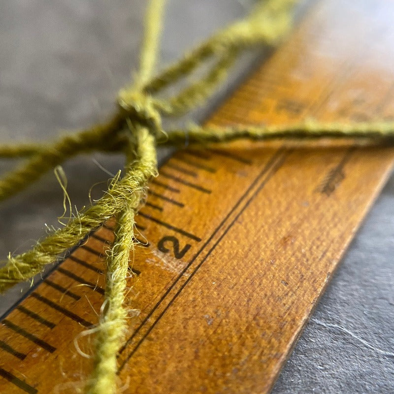 10 yards of parcel string / Mod 70s carpet warp in earthy twists and deep poison green / vintage gift tie ribbon / new old stock