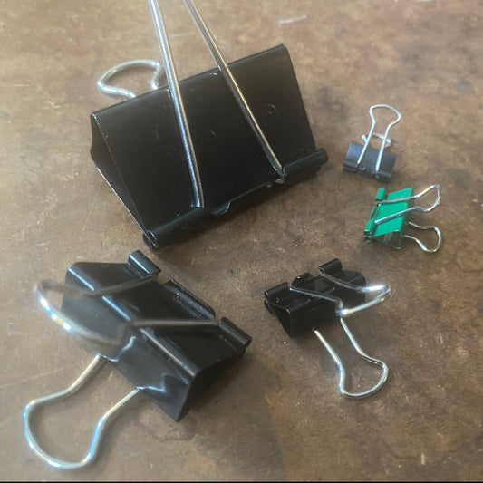 Binder clips / choose micro, mini, small, medium, large / vintage & secondhand sourced, ethical office supply / 100% reuse packaging