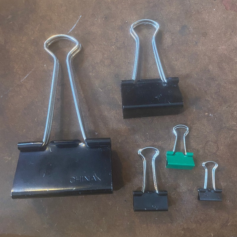 Binder clips / choose micro, mini, small, medium, large / vintage & secondhand sourced, ethical office supply / 100% reuse packaging