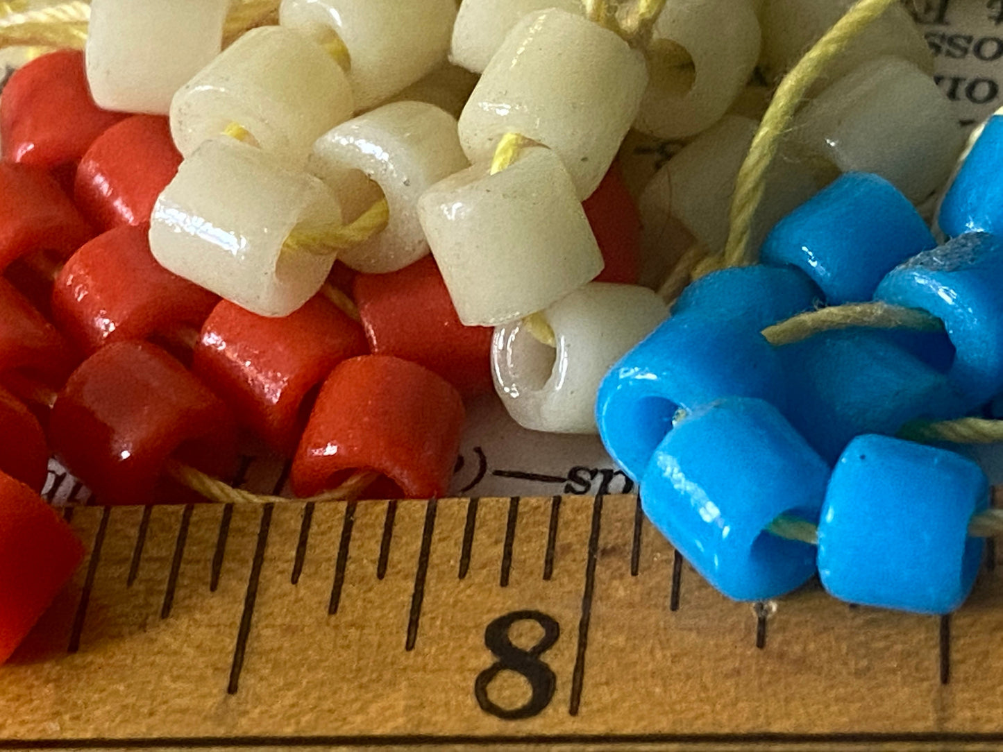 12 turquoise Victorian tube cut glass cylinder beads