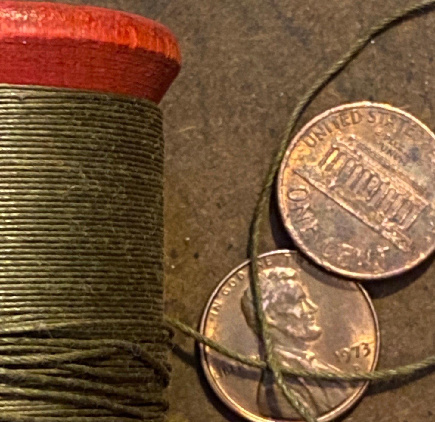 5 yards of heavy duty button and carpet utility thread / strong vintage cord / repair, retie, reattach / durable sewing string